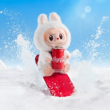 Coca cola edition labubu with skateboard